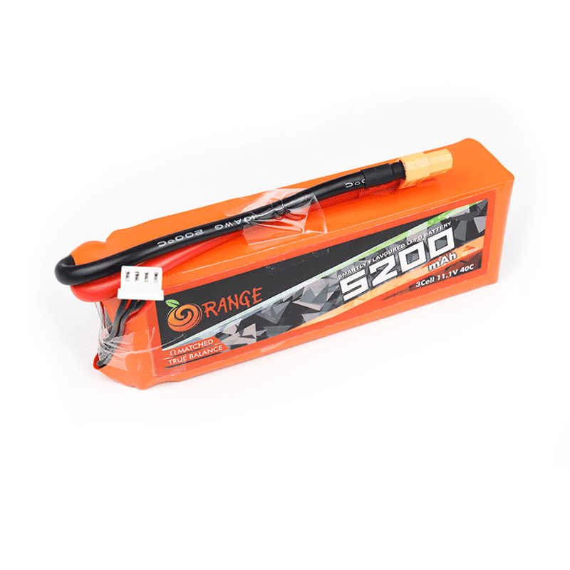 11.1V 5200mAh Orange Lithium polymer battery-Robocraze
