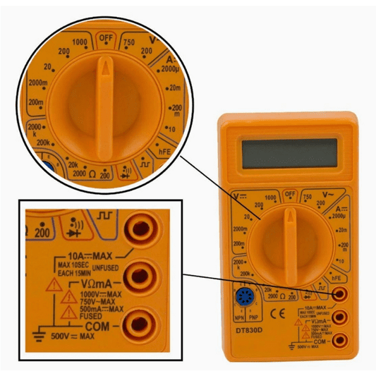 Digital Multimeter with Probe – High-accuracy meter with probes for testing.-Digital Multimeter -Robocraze