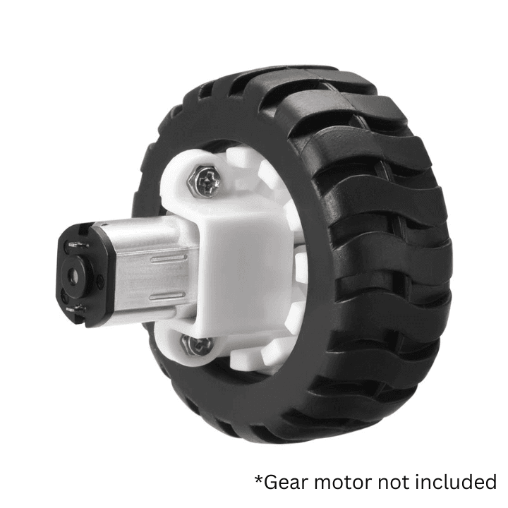 43mm Rubber Wheel for N20 Motor – Precision gear motor with wheel. -Robot Wheels and Chassis -Robocraze