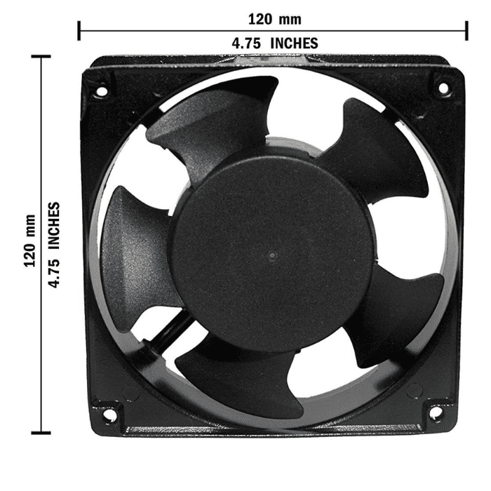 220V AC Cooling Fan - 120mm120mm38mm – Effective 3D Printing Machine Parts for heat dissipation.-Robocraze