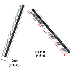 40x1 Male Berg Strip (90 Degree) – Right-angle header strip for circuits. Electronic Components - Robocraze