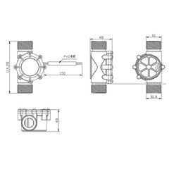 1 Inch Water Flow Sensor YF-G1 DN25 – Accurate sensor for liquid flow rate detection.-Water Flow Sensor -Robocraze