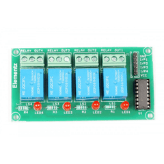 Four CHANNEL 12V ULN2003 BASED RELAY BOARD MODULE – 4-channel ULN2003-based relay module. -Relay Module -Robocraze