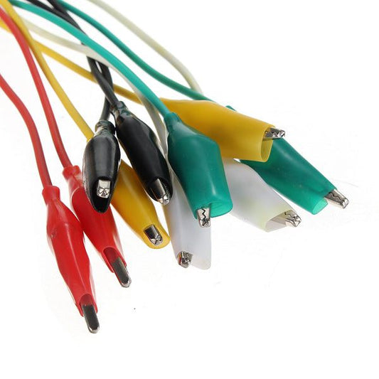 Alligator Clip with Cord (Pack of 5) – Strong clips for circuit testing. Electronic Components - Robocraze
