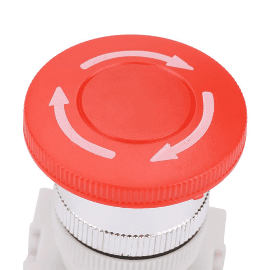 YWBL-WH Mushroom Emergency Stop Push Button - 22MM – Emergency stop switch - Mini Switch - Robocraze