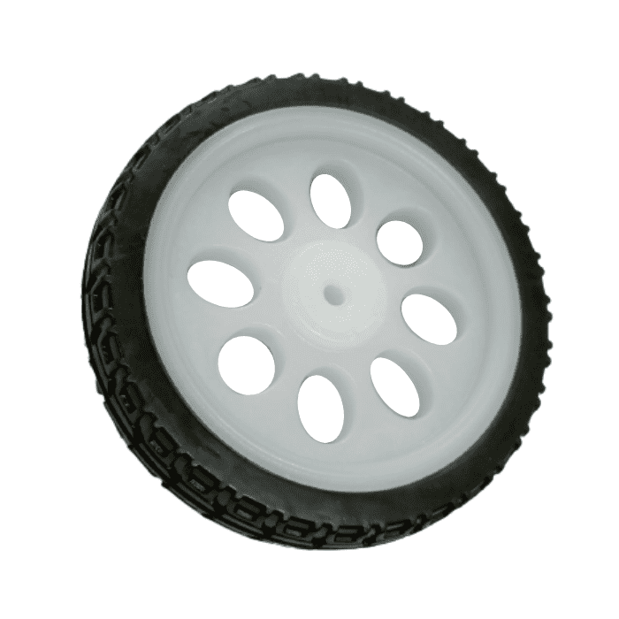 63mm Rubber Wheel – High-grip robot wheel for DIY robotic cars. -Robot Wheels and Chassis -Robocraze