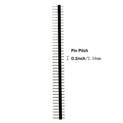 40x1 Pin 2.54mm Single Row Straight Male Pin Header Strip (Pack of 50)-Robocraze