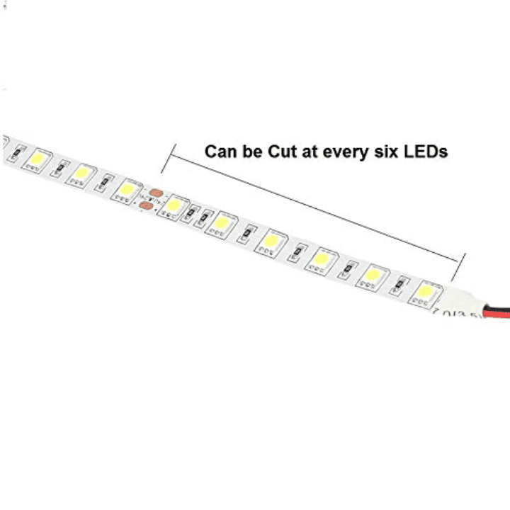 24V Warm White 5050 SMD LED Strip Flexible 5M/Roll NO Waterproof-Robocraze