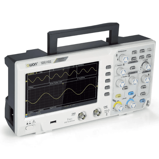 Owon SDS 1022 20MHz Digital Oscilloscope – Reliable DSO for signal processing & testing.-Oscilloscope -Robocraze