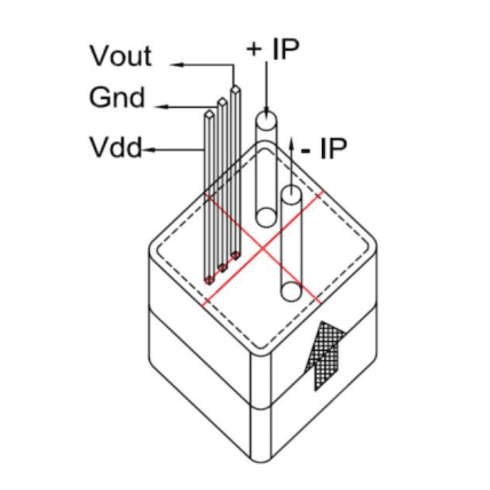 Original WCS2720 Hall Effect based Linear Current Sensor (0-20A)