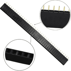 40x1 Pin 2.54mm Straight Female Pin Berg Strip (Pack of 50) - Robocraze