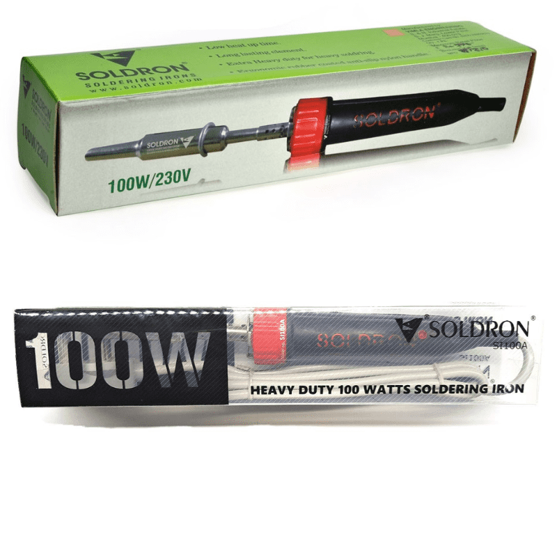 Soldron 100W 230V Soldering Iron - S1100A – Industrial-grade soldering iron - Soldering Kit - Robocraze