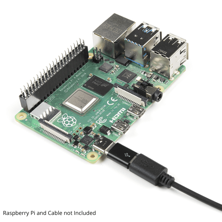 Raspberry Pi USB Micro-B to USB-C Adapter – Convenient Raspberry Pi Accessories for power and data transfer. -Robocraze