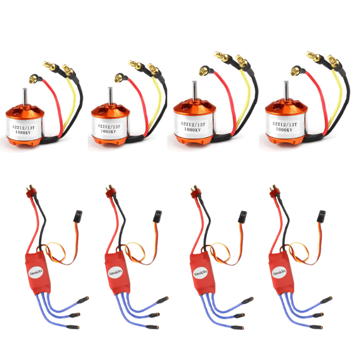 F450 Quadcopter Frame Kit with A2212 KV1000 Motor – Complete frame kit with ESC & props. -DIY Drone Kits -Robocraze