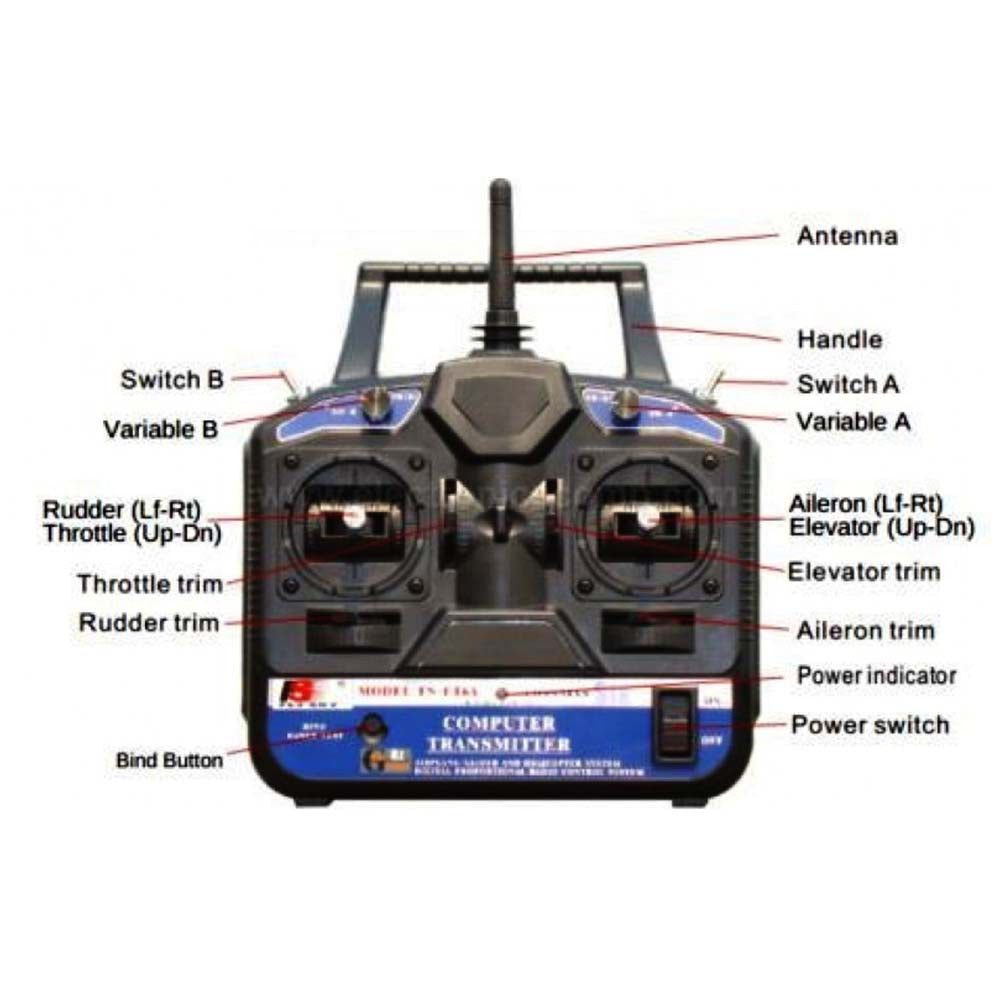 FlySky FS-CT6B 6CH 2.4GHz Transmitter & Receiver – FPV drone remote for quadcopters. -Robocraze