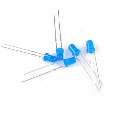3mm DIP Diffused Blue LED (Pack of 10) – Long-lasting LED with diffused output - Electronic Components - Robocraze