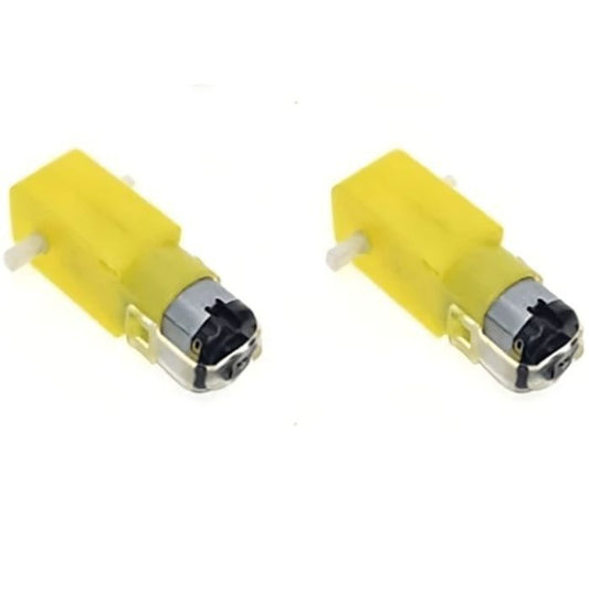 300 RPM Dual Shaft BO Gear Motor + Wheel (2 pcs), perfect for DIY car kits & automation – Robot Motors - Robocraze