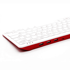 Raspberry Pi Official Keyboard (White-Red) – High-quality Raspberry Pi Keyboard with responsive keys. -Robocraze