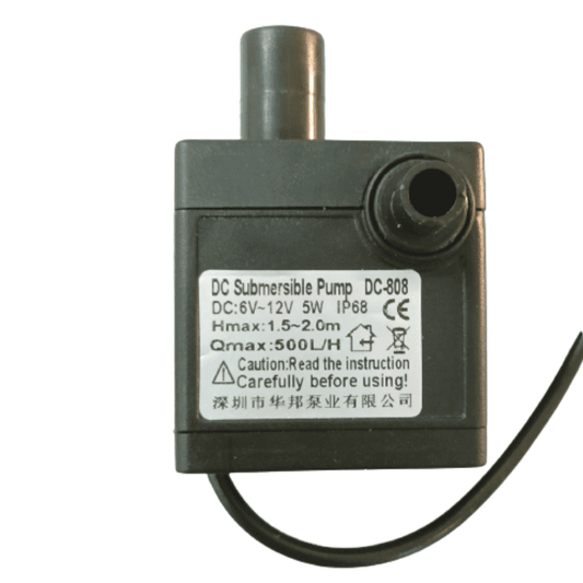 DC Submersible Aquarium Pump 6V-12V 5W 500L/H for Aquariums, Hydroponics & Cooling -Robocraze
