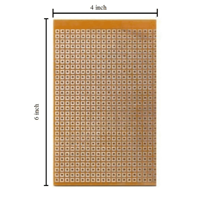 Vero Board (6x4 Inch) – Durable Vero board for prototyping & electronic circuits. Electronic Components - Robocraze