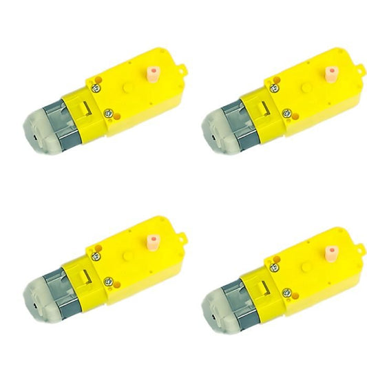 Red BO Gear Motor Wheel + 100 RPM BO Gear Motor (Set of 4) – Ideal for STEM projects. -Robot Motors -Robocraze