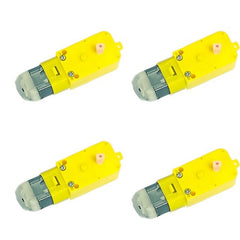 Red BO Gear Motor Wheel + 100 RPM BO Gear Motor (Set of 4) – Ideal for STEM projects. -Robot Motors -Robocraze