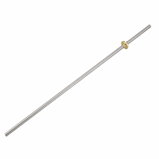 600mm Trapezoidal 4 Start Lead Screw 8mm Thread 2mm Pitch Lead Screw with Copper Nut-Robocraze