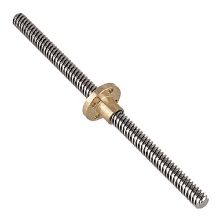 200mm Trapezoidal 4 Start Lead Screw 8mm Thread 2mm Pitch Lead Screw with Copper Nut-Robocraze