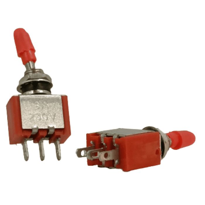 3 Pin Toggle Switch – Sturdy switch for power control - Mini Switch - Electronic Components -Robocraze