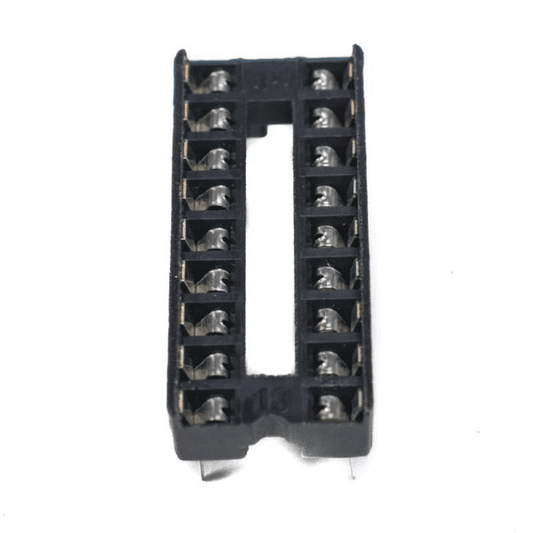 18 Pin Narrow IC Base (Pack of 5) – Durable 18-pin IC socket base for easy IC replacement. -Robocraze