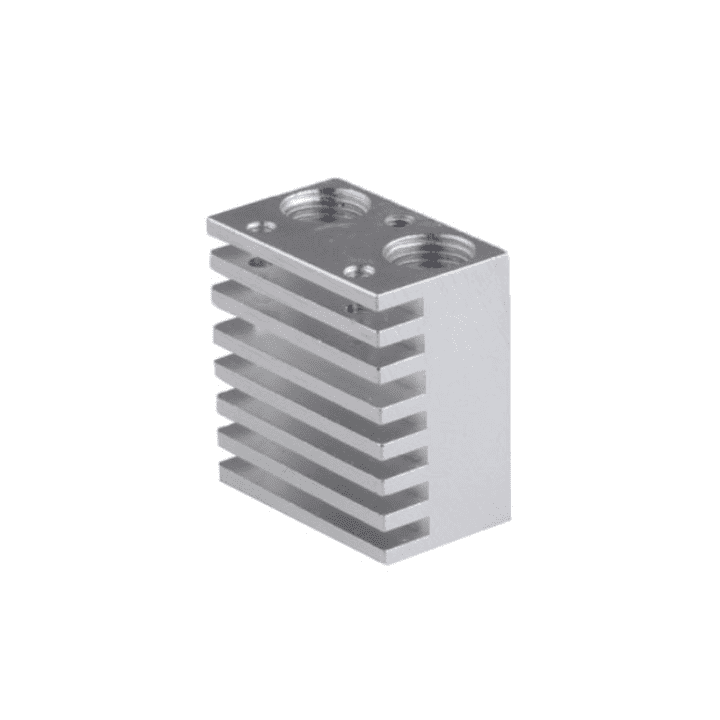 Dual head J-head aluminum block heatsink for E3D V6 extruders -Extruder Heatsink -Robocraze
