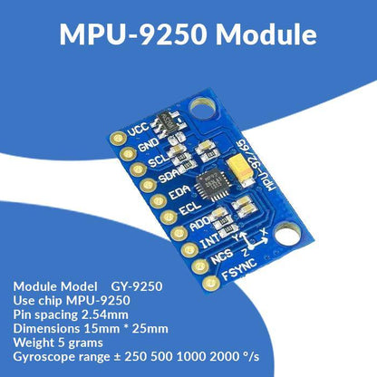 MPU-9250 9-Axis Attitude Gyro, Accelero, and Magnetometer Sensor Module-Robocraze