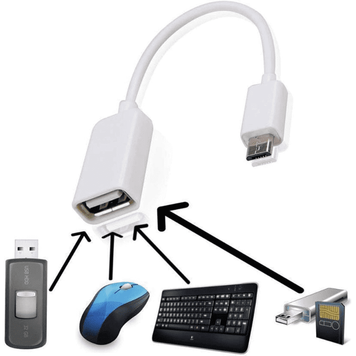High-Speed Micro USB OTG Cable 33cm – Compact Arduino USB Cable for connecting OTG devices seamlessly. -Robocraze