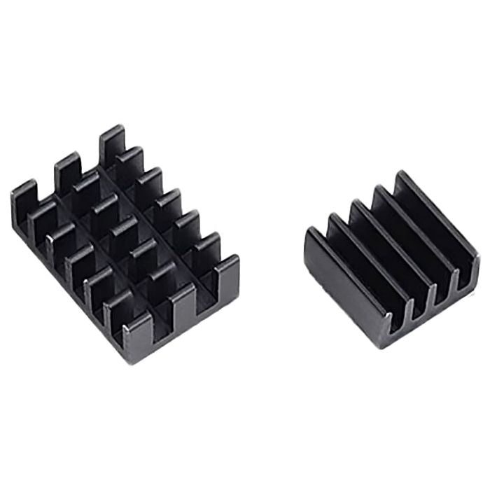 3 in 1 Black Aluminum Heat Sink for Pi 4B – Premium heat sink for optimal cooling -Electronic Components - Robocraze