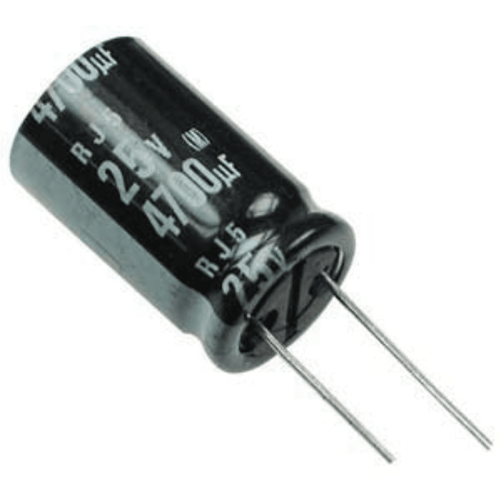 4700uF 25V Electrolytic Capacitor (5PC) – Power supply & motor drive capacitors. -Basic Components -Robocraze