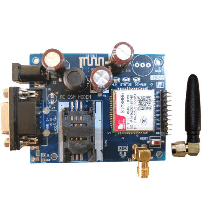Accelerated Modem Sim SIM 800A GSM Modem with SMA Antenna – Robocraze