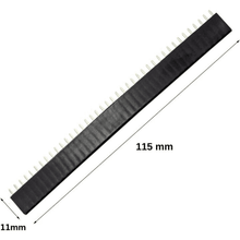 40x1 Pin 2.54mm Straight Female Pin Berg Strip (Pack of 50)-Robocraze