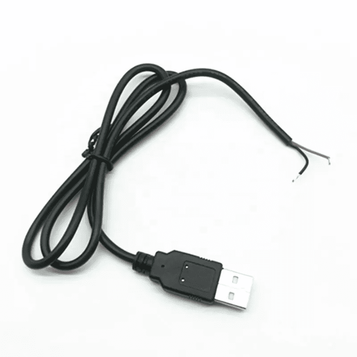 One-Sided Micro USB To USB Power Cable 2.0 2-Pin Wire (1 Meter)-Robocraze