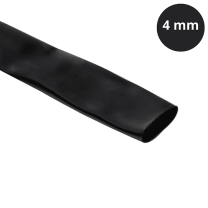 4mm Heat Shrink Tube Black - 1 Meter-Robocraze