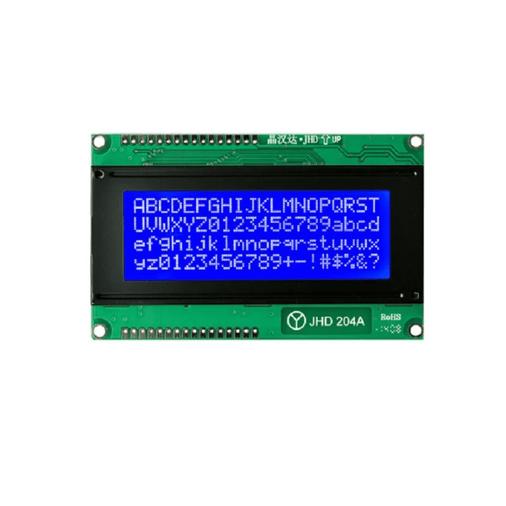 Original JHD 20x4 LCD with Blue Backlight – 20x4 blue LCD for Arduino & microcontrollers - LCD Display - Robocraze