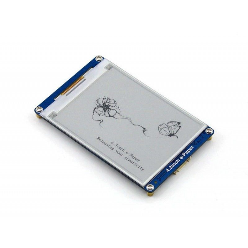 4.3" Serial Interface Electronic Paper Display – Energy-efficient e-paper screen. -E-Ink Display -Robocraze