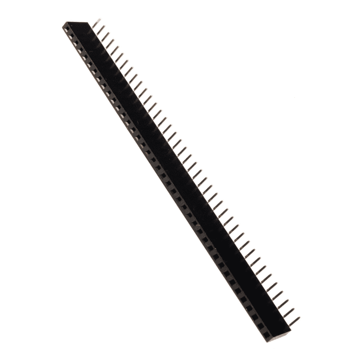 1x40 2.54mm Female Berg Strip – Right-angle female header for PCBs. -Electronic Components -Robocraze