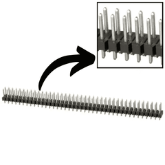 40x2 Pin 2.54mm Pitch Male Berg Strip – Durable connector for PCB applications. Electronic Components - Robocraze