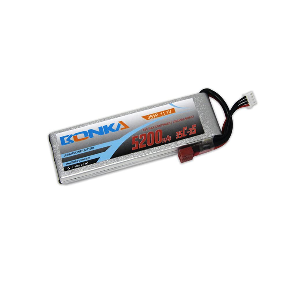 11.1v 5200mah 35C 3S1P Bonka Lipo Battery-Robocraze