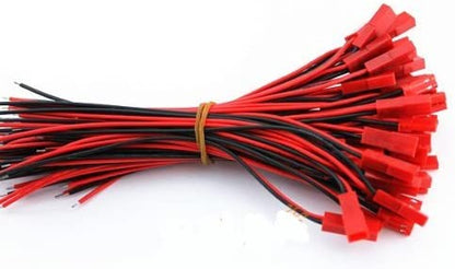 VIMVIP 100mm JST 2 Pin Connector Plug Lead Wire - 10pairs-Robocraze