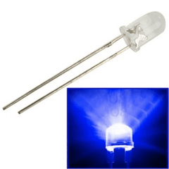 5mm White Blue LED (Pack of 10) – Cool white LED for projects & decorations - Electronic Components - Robocraze