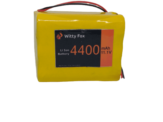 Witty Fox 11.1V 4400mAh Li-ion Battery – Reliable battery for RC toys & drones. -Lithium Battery -Robocraze