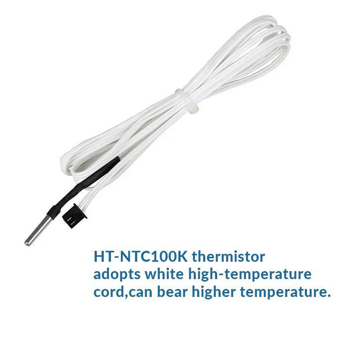 HT-NTC100K thermistor temperature sensor 2M for accurate 3D printer readings -Robocraze