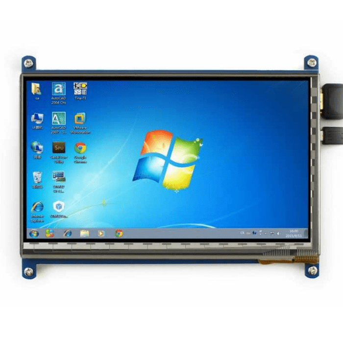 7 inch LCD Capacitive Touch Panel with HDMI and USB Cable-Robocraze