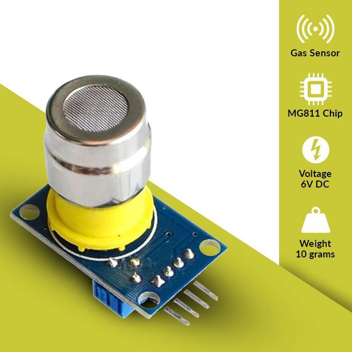 MG811 CO2 Gas Sensor – MG811 CO2 sensor for carbon dioxide monitoring. -Gas Sensor -Robocraze